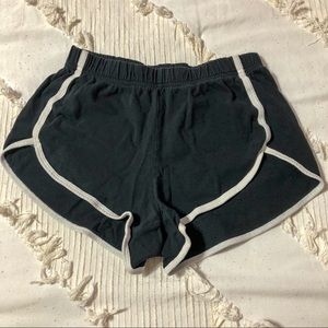 black retro shorts